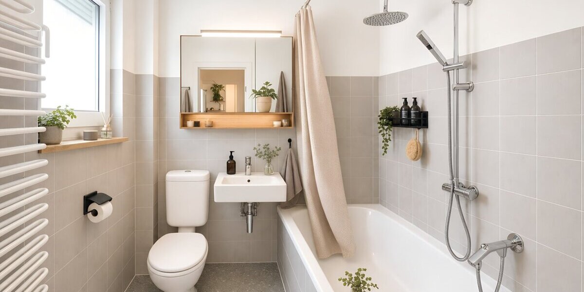 Badezimmer (virtuell renoviertes Gestaltungsbeispiel)